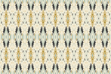 Ethnic abstract ikat art. Seamless pattern in tribal, folk embroidery, and Mexican style. Aztec geometric art ornament print.Design for carpet, wallpaper, clothing, wrapping, fabric, cover, textile