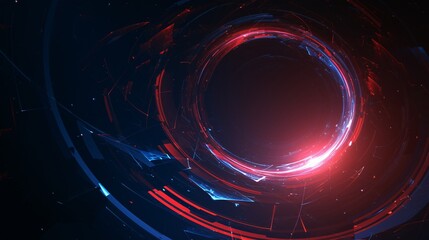 Obraz premium Elegant glowing circle abstract background. luminous swirling.