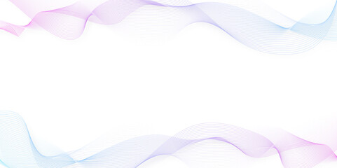 Abstract gradient wavy lines Digital frequency track equalizer background. Curved wave smooth stripe seamless pattern. Wave lines created using blend tool. graphic design template banner business wave