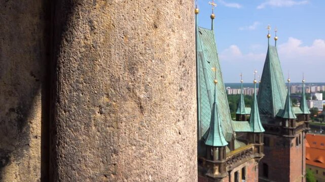 Cathedral of Holy Spirit is principal church of Diocese of Hradec Kralove in Czech Republic and also seat of current bishop of Diocese Jan Vokal. It is late Gothic brick basilica with two towers.