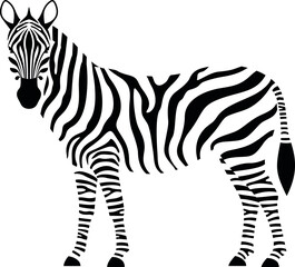 Zebra logo. Isolated zebra on white background