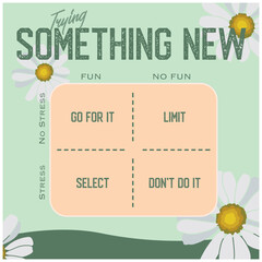 Planning for trying something new tips in a scheme