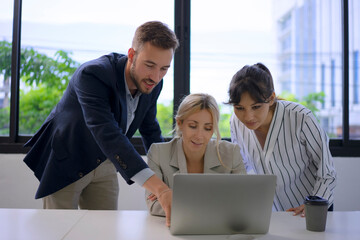 Daily life of business person at office.