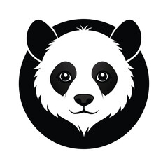 Fototapeta premium Panda Silhouette Vector illustration 