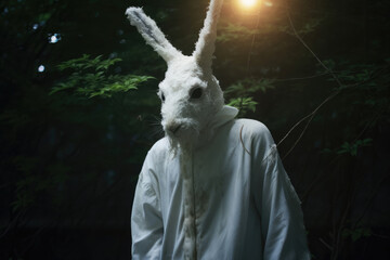 動物, うさぎ, 人間, 怪物, 兎人間, ホラー, ファンタジー, ハロウィーン, animal, rabbit, human, monster, rabbit man, horror, fantasy, halloween