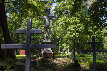 At the Smolensk Cemetery in St. Petersburg, Russia