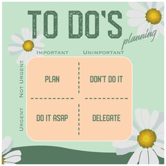 Planning To do's helpful tips in a scheme