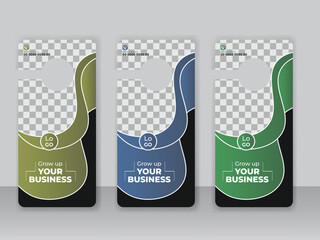 Corporate modern door hanger design template and door hanging