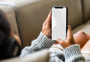 Phone screen png transparent mockup