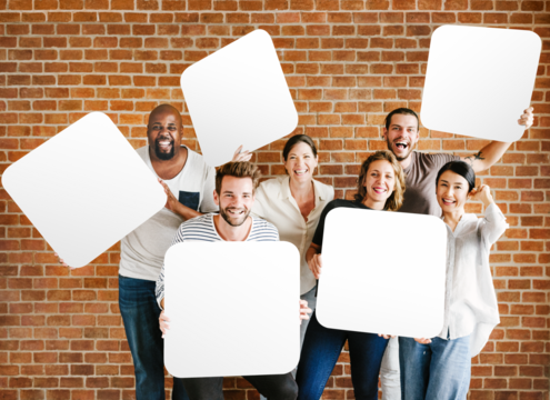 Team signs png mockup, editable transparent design