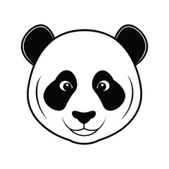 Panda Silhouette Vector illustration 