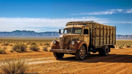 Fototapeta premium truck on the road