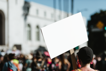 Sign mockup transparent png at a black lives matter protest