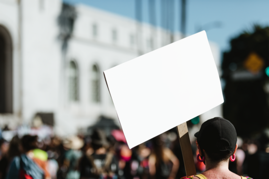 Sign mockup transparent png at a black lives matter protest