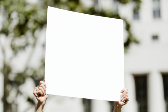 Sign mockup transparent png at a black lives matter protest