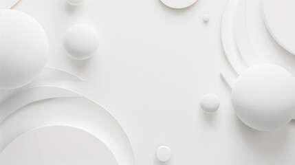 Minimalist White Background with Geometric Shapes and Gradient Effect