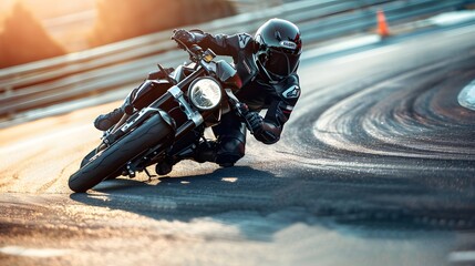 fast moving sport motorcycle on highway wallpaper Highway . Powerful acceleration of a super motorcycle illustration . 