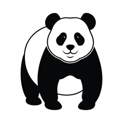 Panda Silhouette Vector illustration 