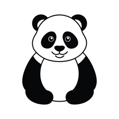 Panda Silhouette Vector illustration 