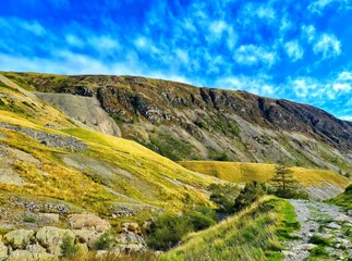 landscape with blue sky