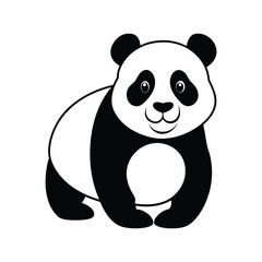 Panda Silhouette Vector illustration 