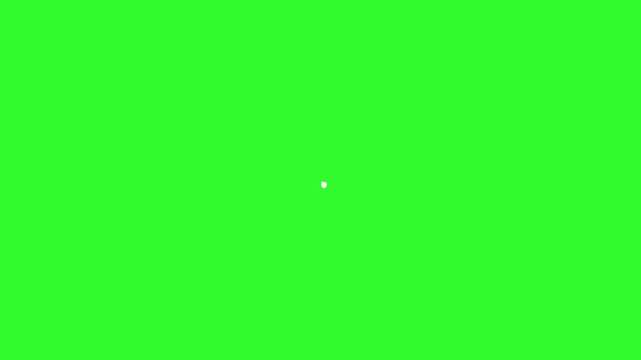 Stop motion video of and isolated white paper sheet crumpling and uncrumpling on a bright green background 
