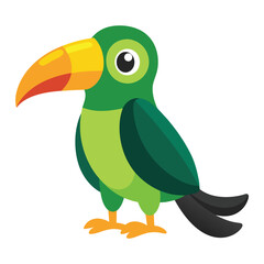 Illustration of Green aracari isolated