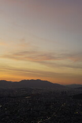 용마산 중랑구 노을 일몰