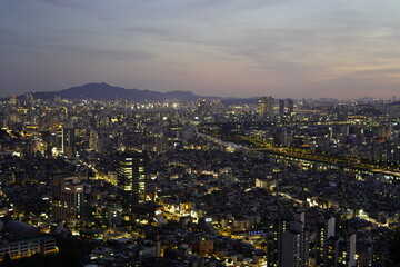 Fototapeta premium 용마산 중랑구 노을 일몰