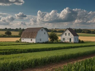 Obraz premium House in the field