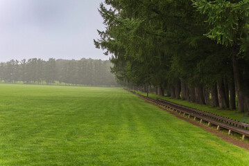 北海道　帯広市　緑ヶ丘公園の400mベンチ