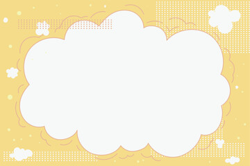 Bubble cloud, background cartoon, pop art vector