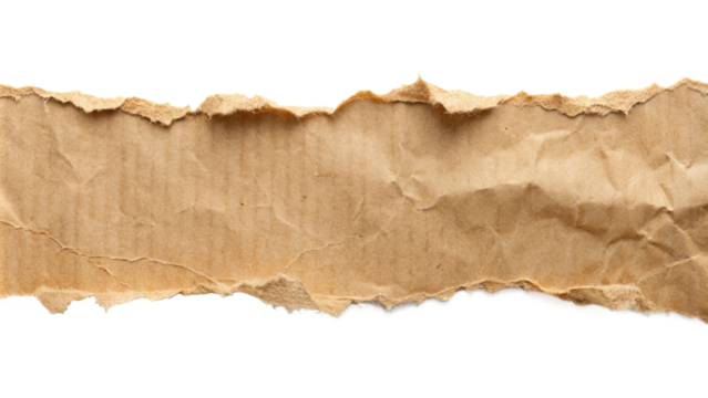 Torn ripper paper sheet Texture isolated on transparent background

