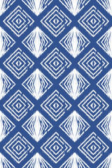 Beautiful Ethnic abstract ikat art. Seamless Kasuri pattern in tribal, folk embroidery, Aztec geometric art ornament print. Design for carpet, wallpaper, clothing, wrapping, fabric,Cover design africa