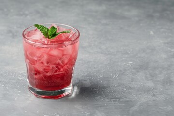 strawberry soda - soft focus with film filter. Beautiful simple AI generated image in 4K, unique.