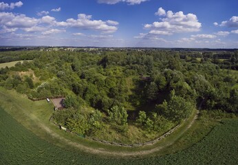 Kamieniołomy wapienne w Mikołowie – Mokre – widok z lotu ptaka. Śląski Ogród Botaniczny © arteffect.pl