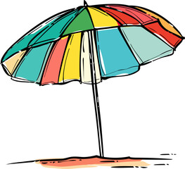 Obraz premium umbrella vector illustration isolated on transparent background. 