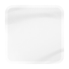 PNG blank square shape sticker, off white collage element, transparent background