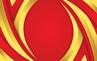 luxury red and gold background frame, elegant design for banner award poster with empty space for text