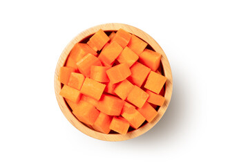 Fresh carrot  isolated on white background 