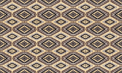 American tribal ethnic native pattern.Traditional Navajo,Aztec,Apache,Southwest and Mexican style fabric pattern.Abstract vector motifs pattern.For fabric,clothing,blanket,carpet,woven,wrap,decoration