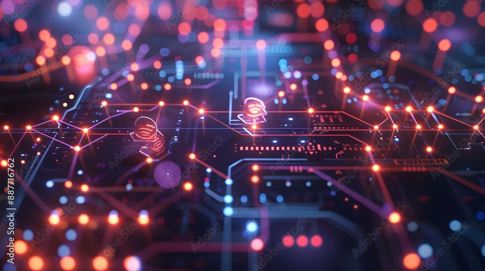 Poster an ai-driven workspace where workflows adapt in real time to changing conditions, depicted as a dyna