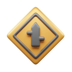 Obraz premium Traffic Sign And Symbol 3D Icon or Road sign 3d icon