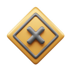 Traffic Sign And Symbol 3D Icon or Road sign 3d icon