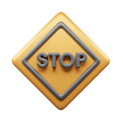Traffic Sign And Symbol 3D Icon or Road sign 3d icon