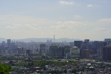 인왕산에서 바라본 풍경