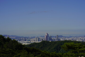 인왕산에서 바라본 풍경