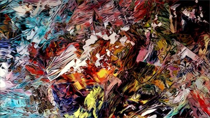 abstract background wallpaper. Modern motif visual art. Mixtures of oil paint. Trendy hand painting canvas. Wall decor and Wall art prints Idea. 3D Texture. Art object	