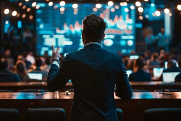 Startup founders passionately pitch their innovative ideas to venture capitalists, seeking business funding and investment