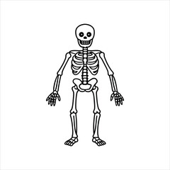 Halloween skeleton symbol